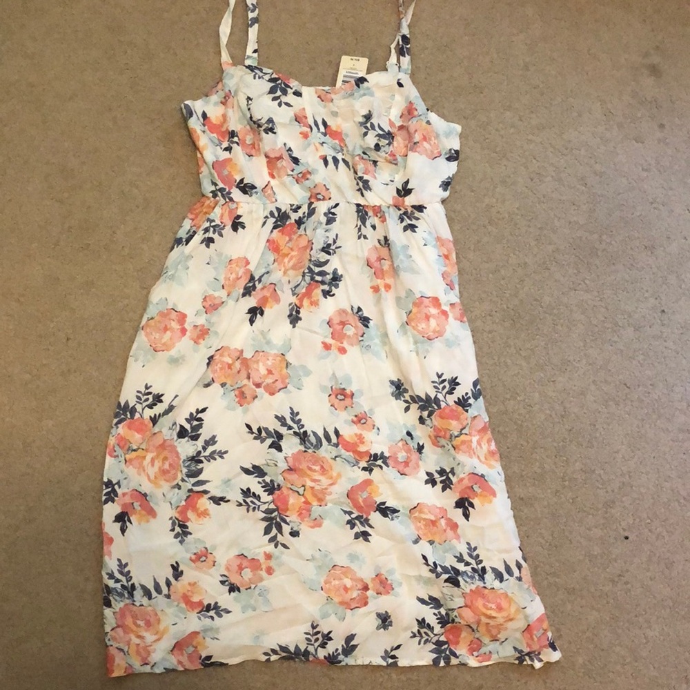 White floral summer dress